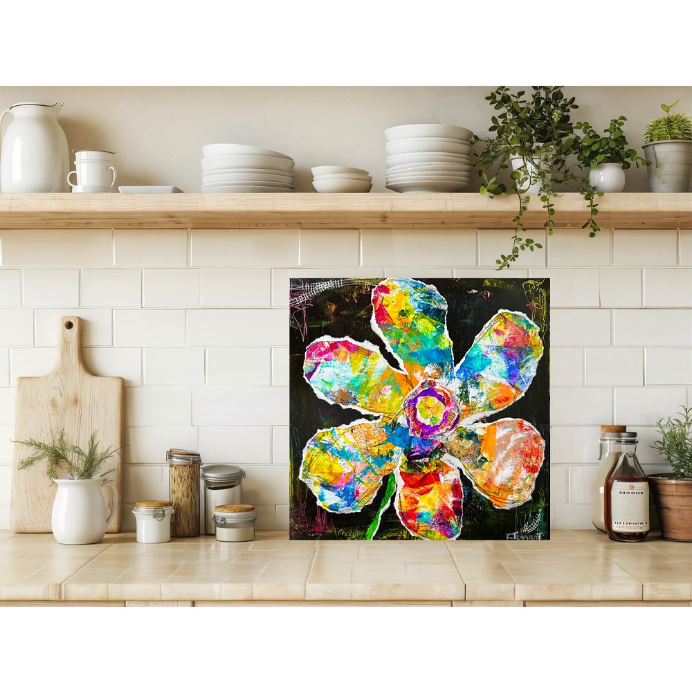 Whimsical Torn Paper Floral Collage | Freedom Flower — Kathleen